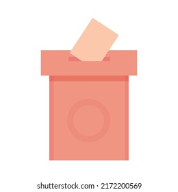 elections vote box and ballot icon isolated