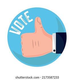 elections vote button icon isolated flat