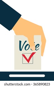 Elections. Vote. Hand holds ballot . Social poll. Exit poll.
