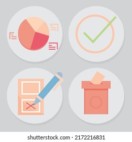elections vote select icon set