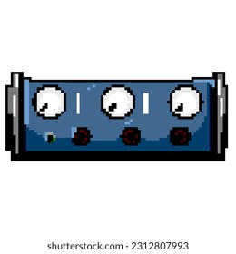 electonic headphone amp game pixel art retro vector. bit electonic headphone amp. old vintage illustration