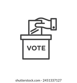 Electoral Ballot and Voting Icons. Democratic Election and Voter Participation Symbols.