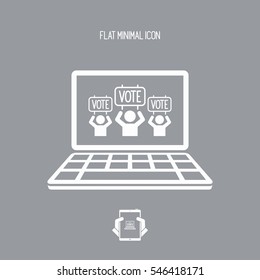 Electoral crowd - Vector icon for computer website or application