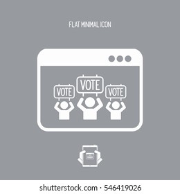 Electoral crowd - Vector icon for computer website or application