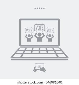Electoral crowd - Vector icon for computer website or application