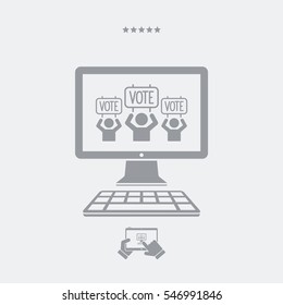 Electoral crowd - Vector icon for computer website or application