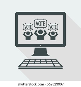 Electoral crowd - Vector icon for computer website or application