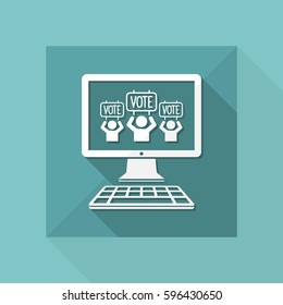 Electoral crowd - Vector icon for computer website or application