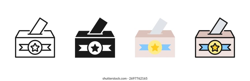 Paquete de iconos electorales en varios estilos