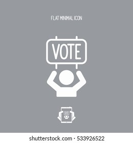 Electoral supporters - Vector web icon