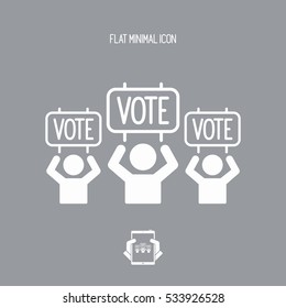Electoral supporters - Vector web icon