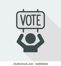 Electoral supporters - Vector web icon