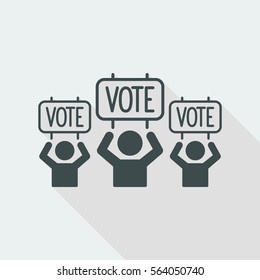 Electoral supporters - Vector web icon