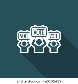 Electoral supporters - Vector web icon