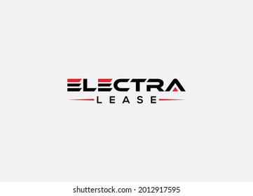 Electra Abstract tech typography logo design