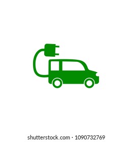 Electra car green icon. Element of nature protection icon for mobile concept and web apps. Isolated Electra car icon can be used for web and mobile on white background