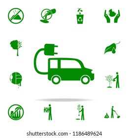 Electra car green icon. greenpeace icons universal set for web and mobile