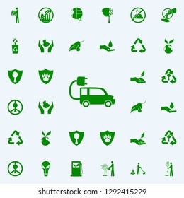 Electra car green icon. greenpeace icons universal set for web and mobile