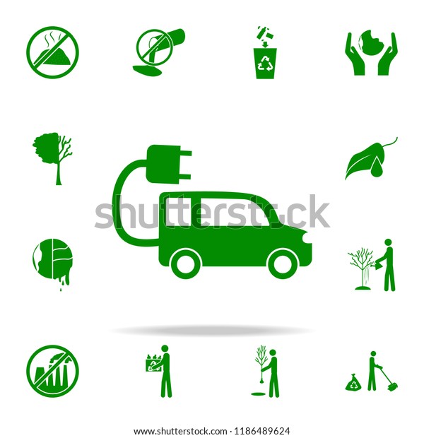 Electra car green icon. greenpeace icons universal\
set for web and mobile