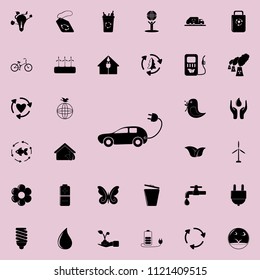 Electra car icon. Detailed set of Ecology icons. Premium quality graphic design sign. One of the collection icons for websites, web design, mobile app on colored background