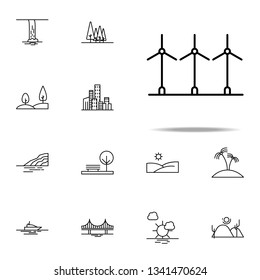 Electra windmills icon. Landspace icons universal set for web and mobile