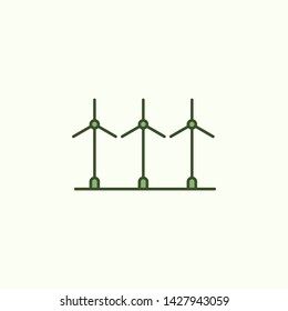 Electra windmills with simple color element icon