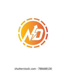 ELECTRIC Abstract Geometry logo Symbol. Modern template Flat design signs. vector icon illustration - Vector