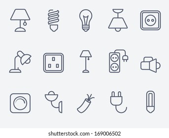 Ícones de acessórios elétricos