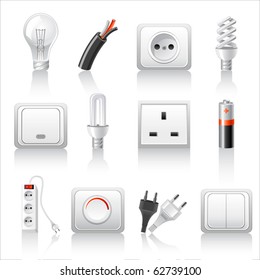 Electric accessories icons