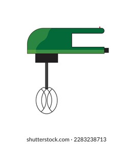 A electric agitator for whisking eggs, dough , cream etc for bakery work - Kitchen Illustration , whipping vector , kneading icon