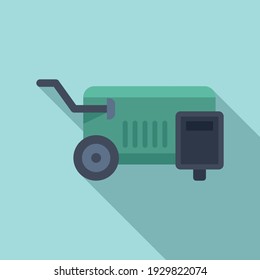 Electric air compressor icon. Flat illustration of electric air compressor vector icon for web design