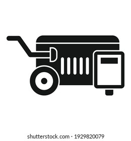 Icono del compresor de aire eléctrico. Ilustración simple del icono vectorial del compresor de aire eléctrico para el diseño web aislado en fondo blanco