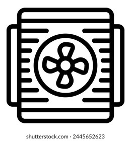 Electric air conditioner icon outline vector. Ventilation installation. Climate system technology