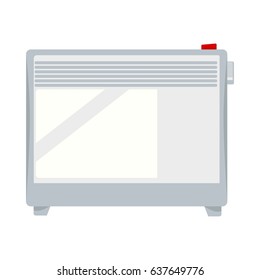 Electric ajustable white heater on knuckles isolated illustration