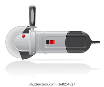 electric angle grinder vector illustration isolated on white background