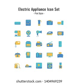 electric appliance icons vector. electric appliance icon set. flat icon style design