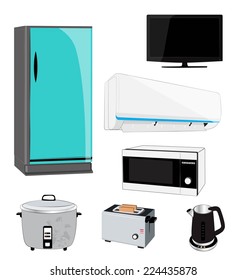 electric appliance on white background