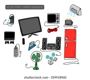 electric appliances set in home