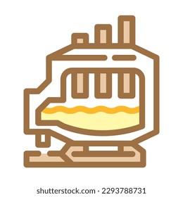 vector de icono de color de producción de acero de horno de arco eléctrico. señal de producción de acero de horno de arco eléctrico. ilustración de símbolo aislado