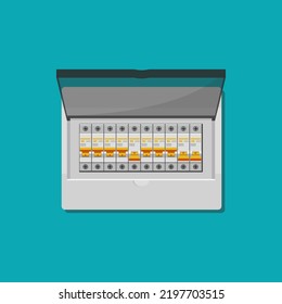 Electric automatic circuit breakers Vector illustration