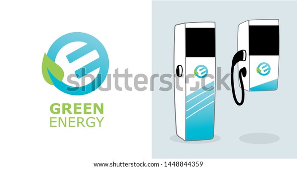 Electric\
Automobile Charging Station Green Energy\
Vector