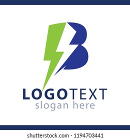Plantilla de logotipo de carta eléctrica B