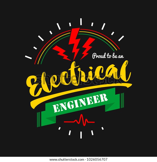 Electric Badge Logo Template Vector Typographic Stock Vector