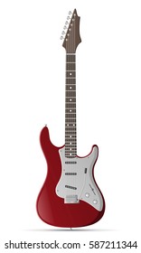 electric bass guitar stock vector illustration isolated on white background