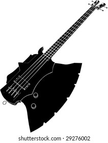 Electric Bass Guitar Vector 02