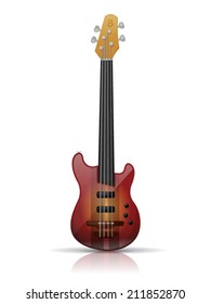 Electric bass guitar vector illustration