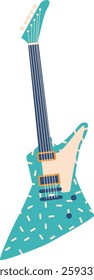 Electric bass guitar vector illustration