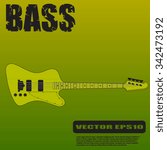 Electric bass guitar vector illustrations. EPS10