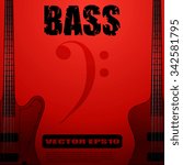 Electric bass guitar vector illustrations. EPS10