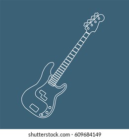 Electric bass icon, vector illustration design.